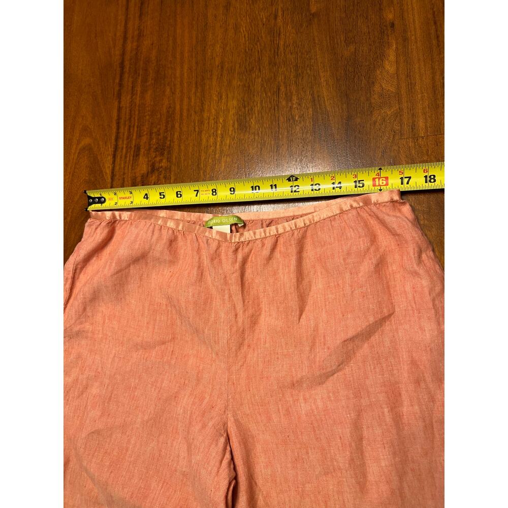 Sigrid Olsen 100% linen women’s button down shirt and pants set L top Xl bottoms - Picture 10 of 12